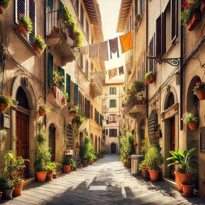 Eine Gasse in Italien