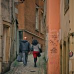 Eine Gasse in Luxemburg