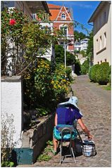 eine Gasse in Sassnitz