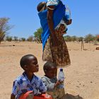 Eine glückliche Familie in Namibia