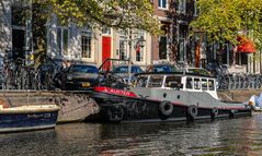 Eine Grachtenszene,gesehen und fotografiert in Amsterdam
