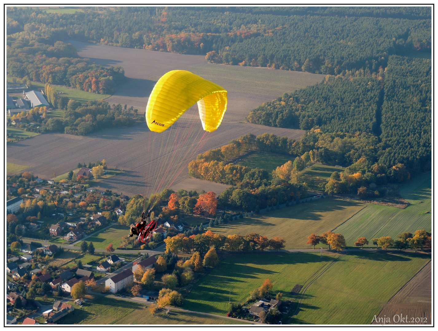 Eine grandiose atemberaubende Ballonfahrt - Die Heimat aus der Vogelperspektive