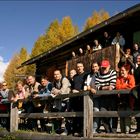 Eine Gruppe FC Fotografen über Davos