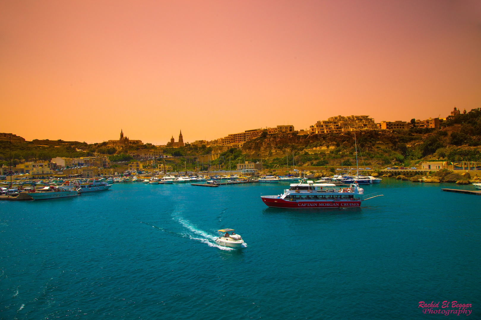 Eine Hafenstadt in Gozo-Insel.Malta