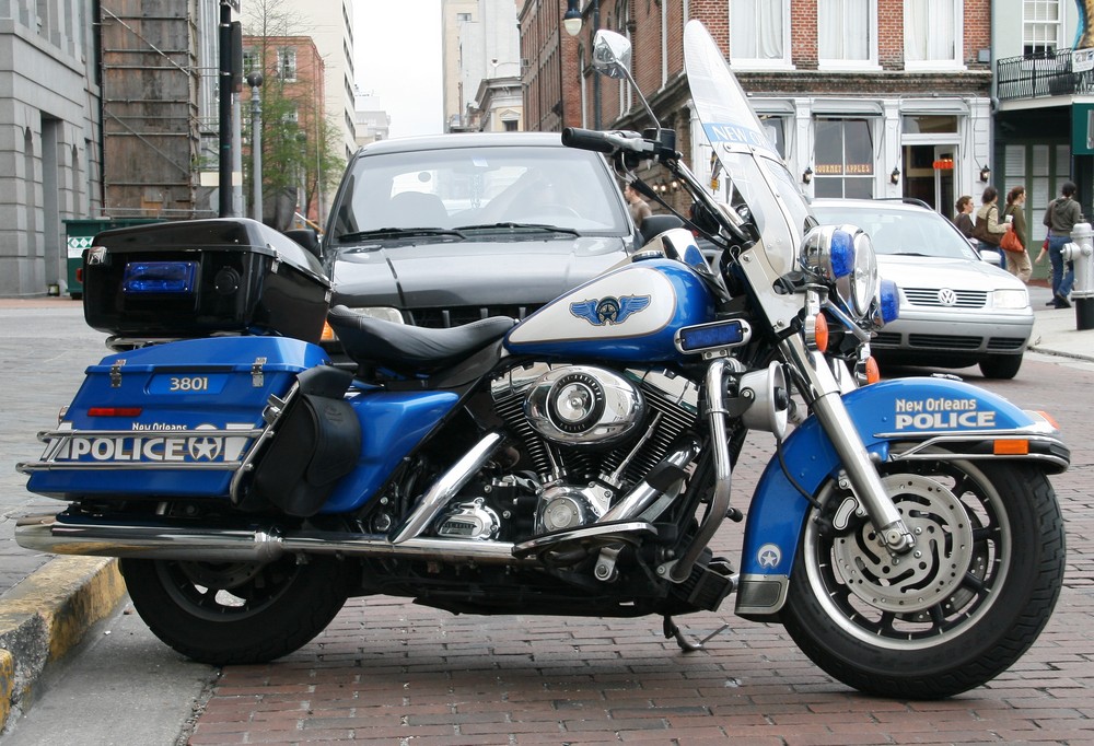 Eine Harley in New Orleans