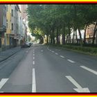 Eine Hauptverkehrsstrasse in Köln/Elfmeterschießen