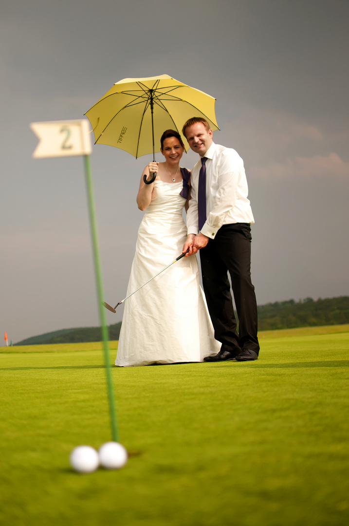 Eine Hochzeit auf dem Golfplatz