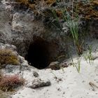 eine Höhle in den Dünen