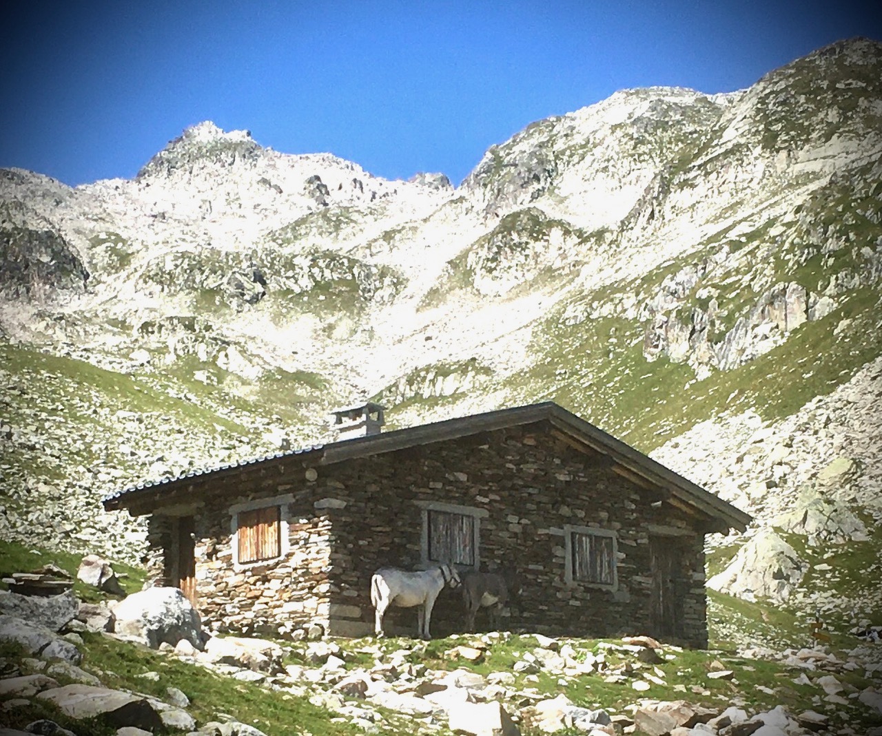 Eine Hütte