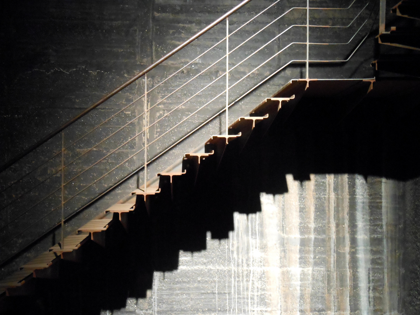 Eine Industrietreppe