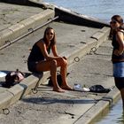 eine kleine Abkühlung für die Füße an einem noch ziemlich warmen Spätsommertag