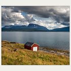 eine kleine Fischermanns Fjordhütte