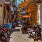 Eine kleine Gasse in Hanoi, Vietnam 