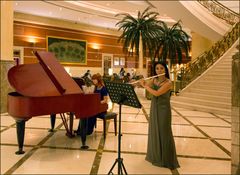 Eine kleine Nachtmusik im Foyer des Hilton Sharjah