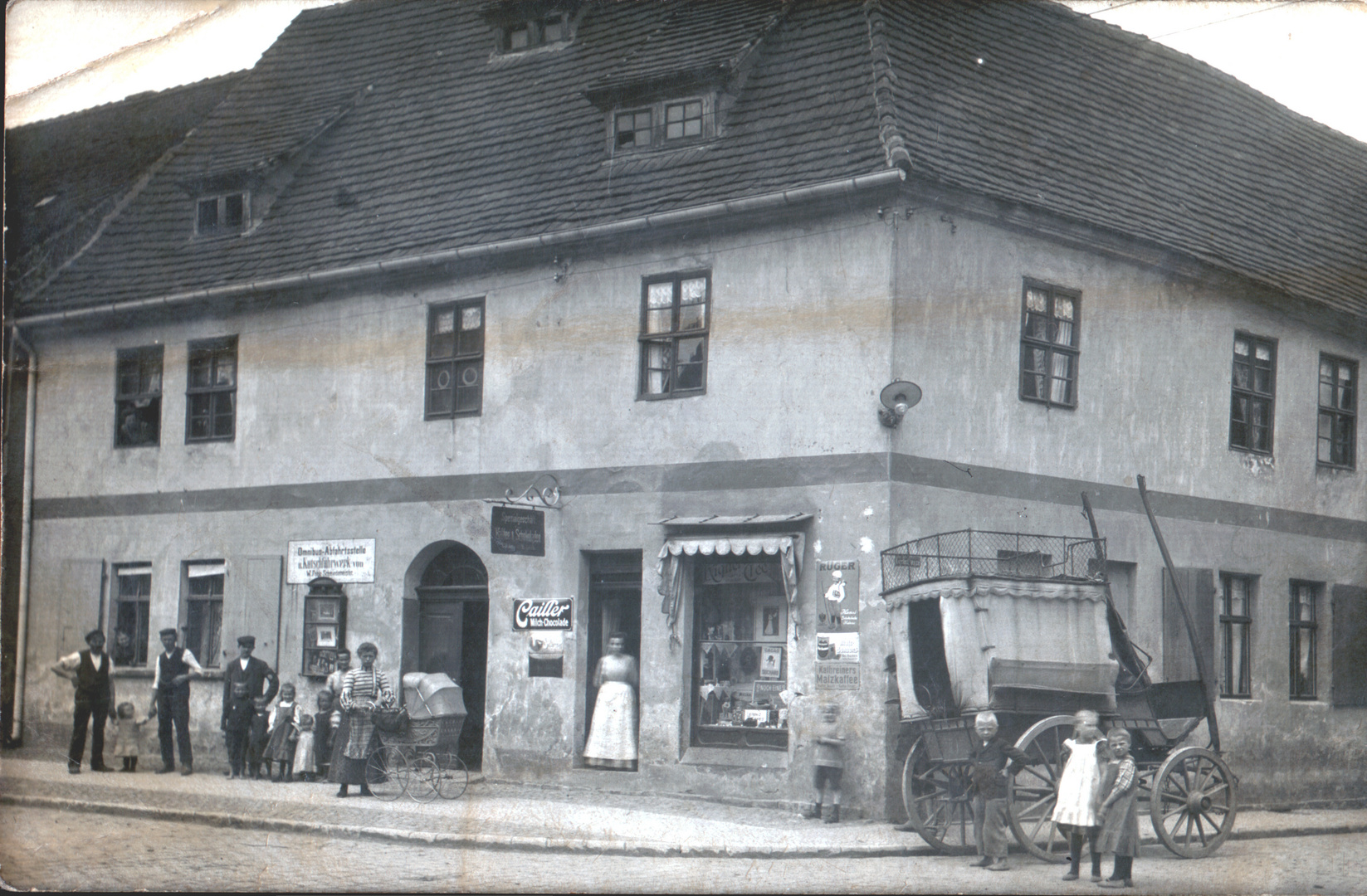 Eine Kleinstadt um 1905 in Mitteldeutschalknd