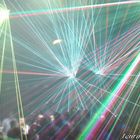Eine Laser Show, im Club