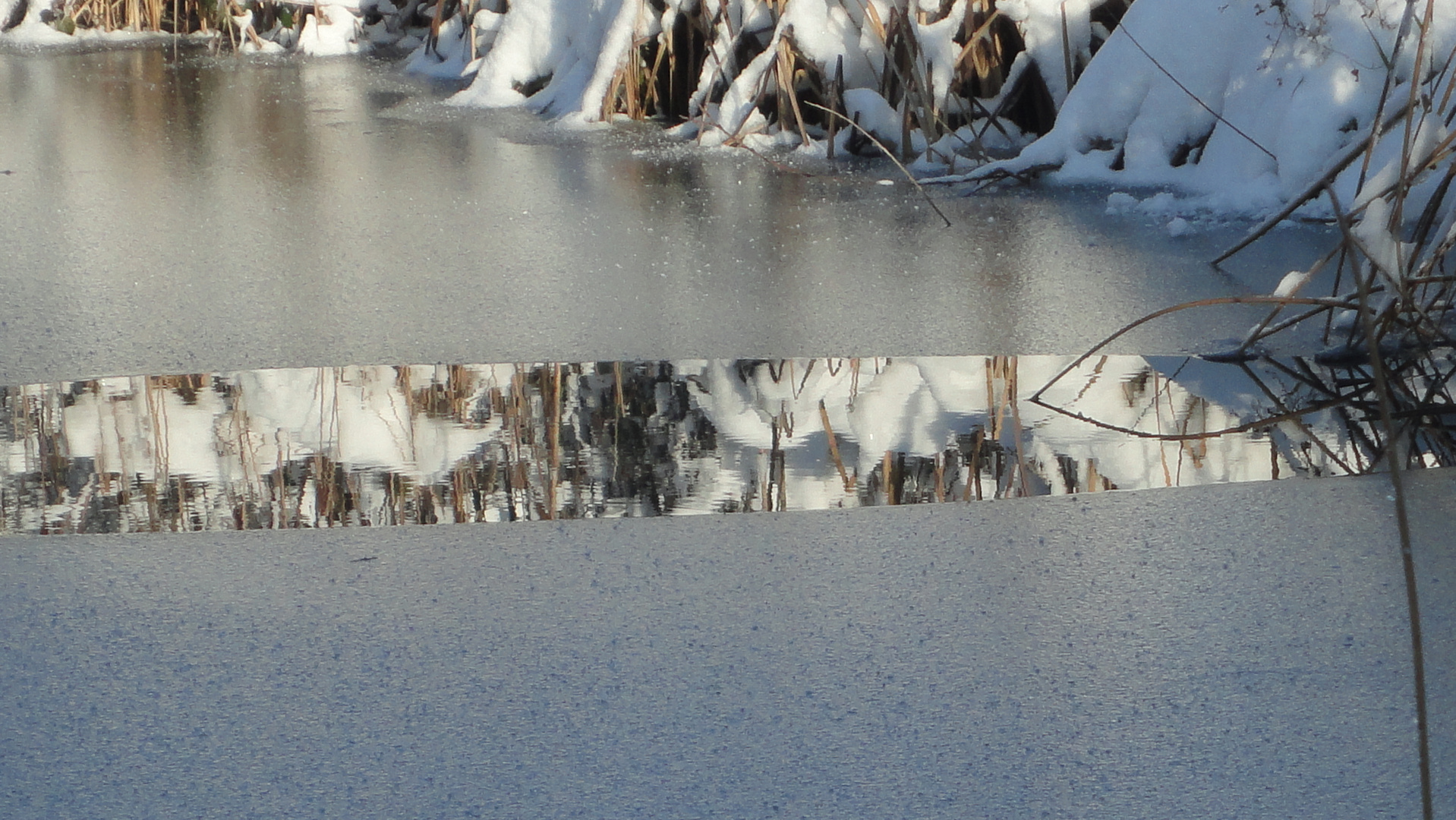 Eine Lücke in der Eisfläche