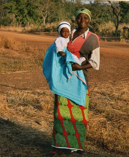 Eine Mami mit Baby