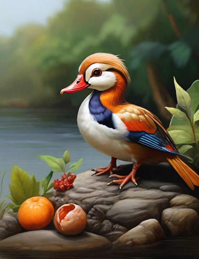 Eine Mandarin Ente