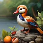 Eine Mandarin Ente