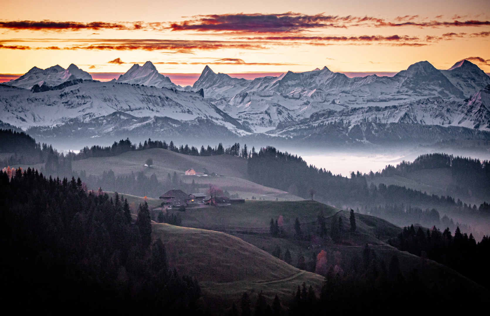 Eine Morgenstimmung im Emmental