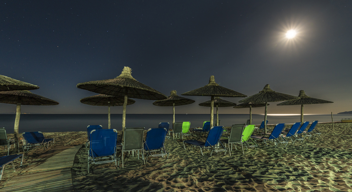 Eine Nacht am Strand