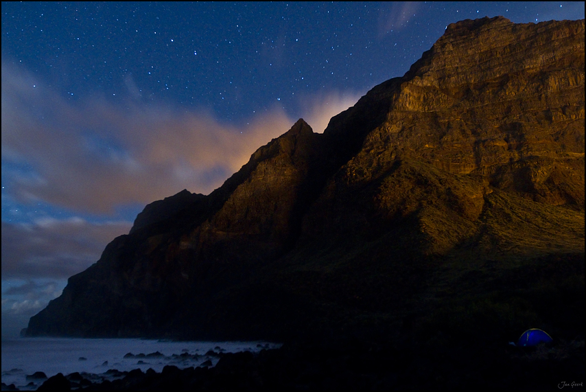 Eine Nacht am Strand