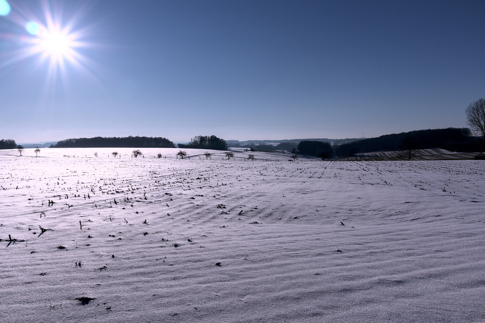 Eine norddeutsche Winterlandschaft im Wiehengebirge
