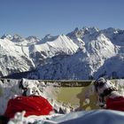 Eine perfekte snowboard aussicht