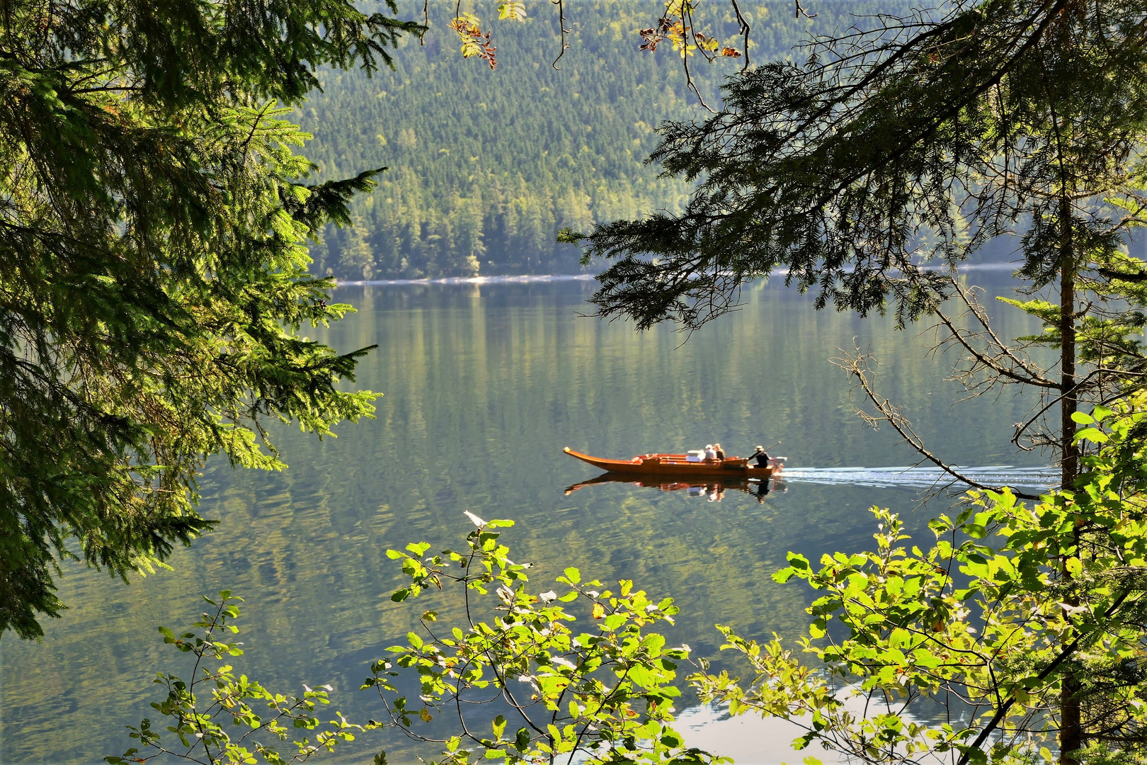 Eine Plätte auf dem Altausseer See