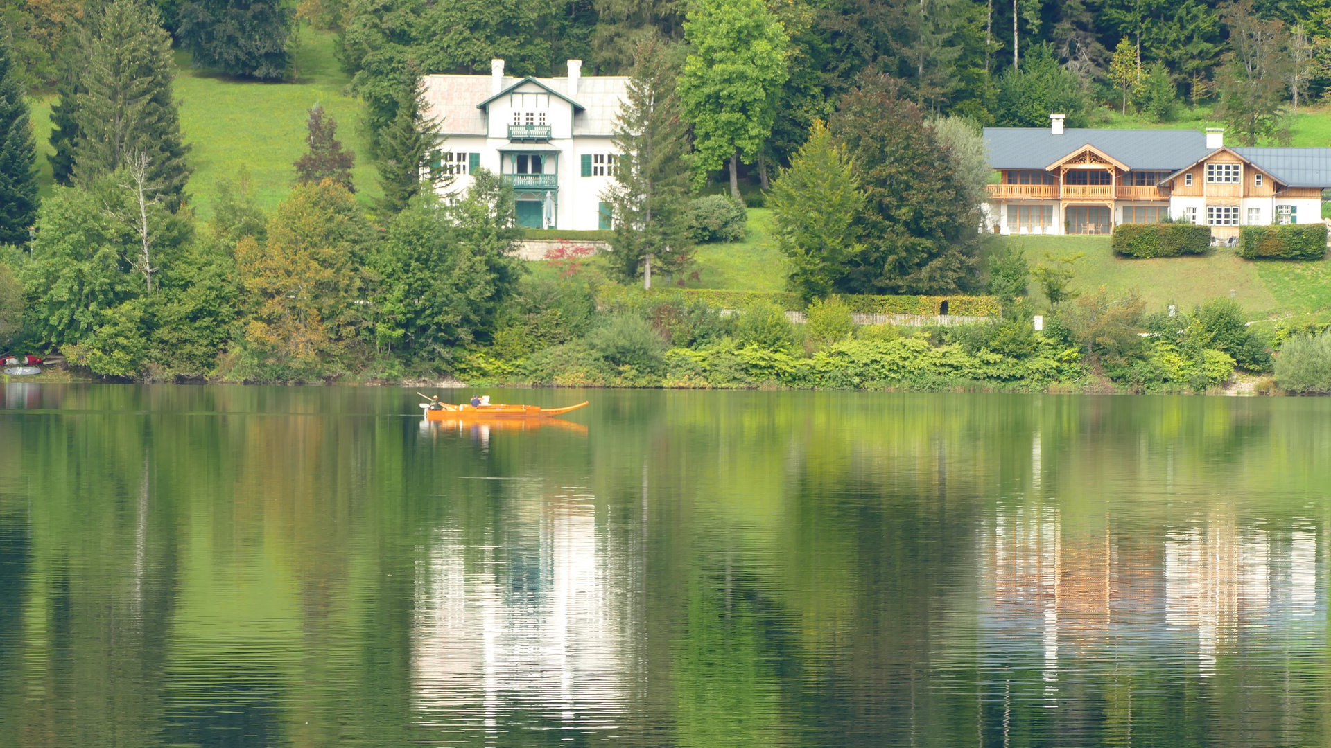 Eine Plätte auf dem Altausseer See