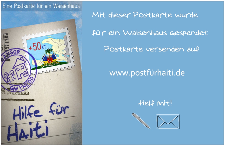 Eine Postkarte für ein Waisenhaus