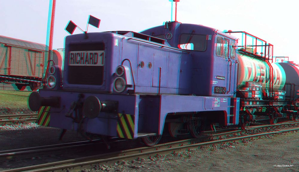 Eine Rangierlokomotive der DDR-Reichsbahn ...