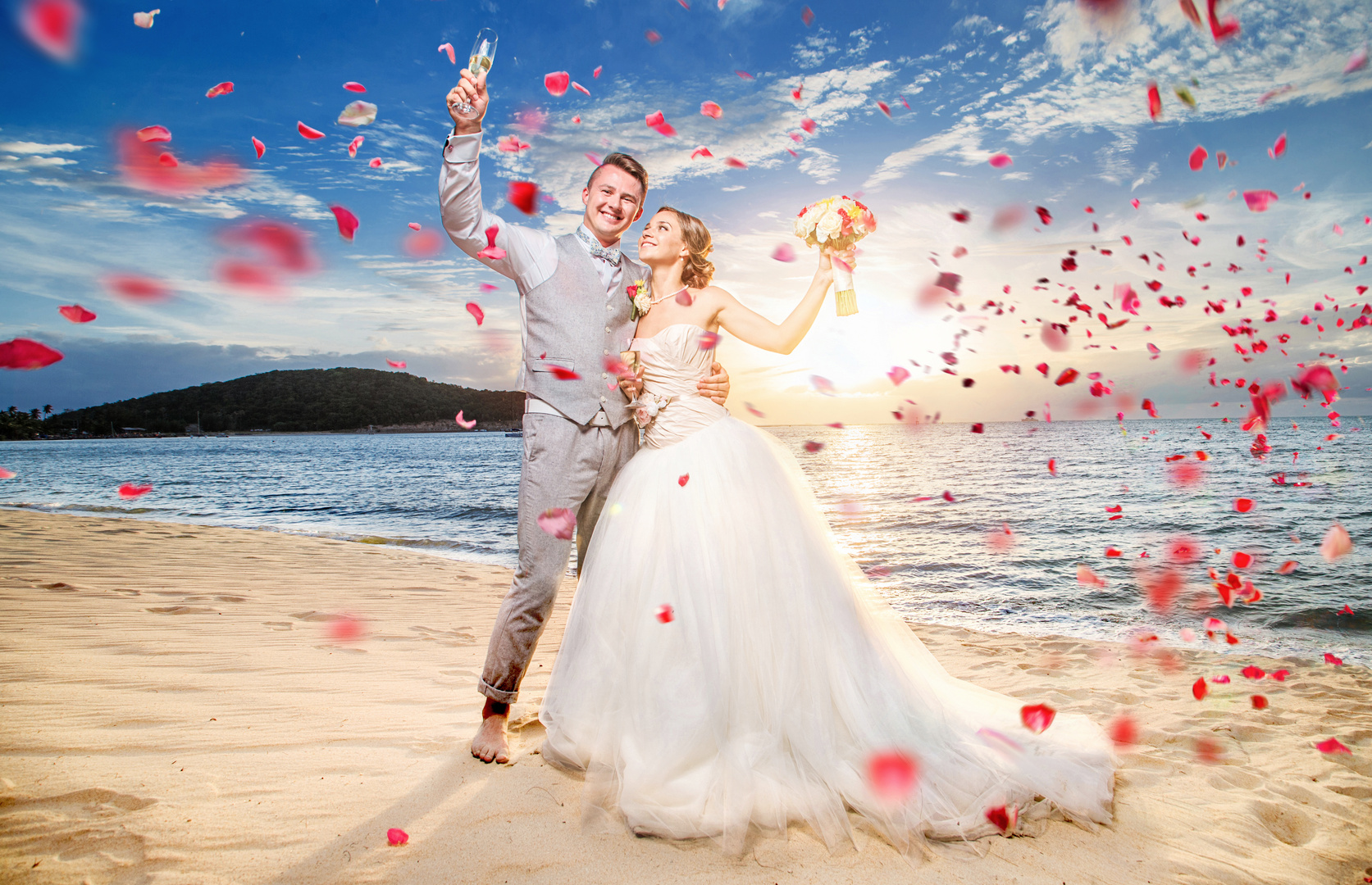 Eine romantische Hochzeit zu zweit