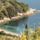 Eine romantische kleine Bucht auf der Insel Corfu Griechenland