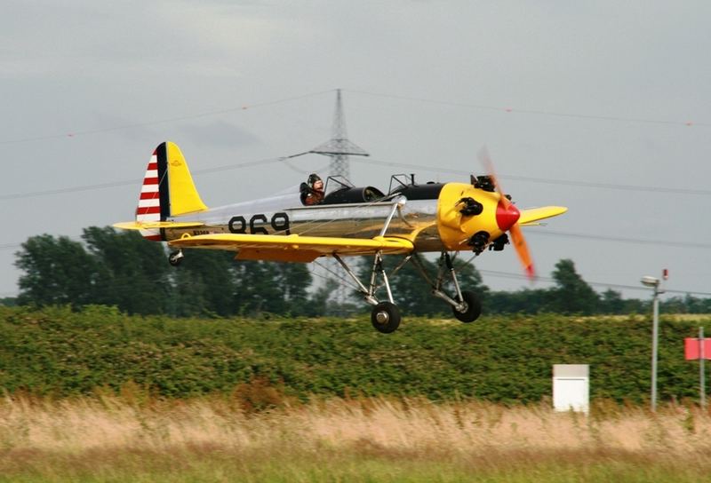 Eine Ryan PT-22 beim Landeanflug