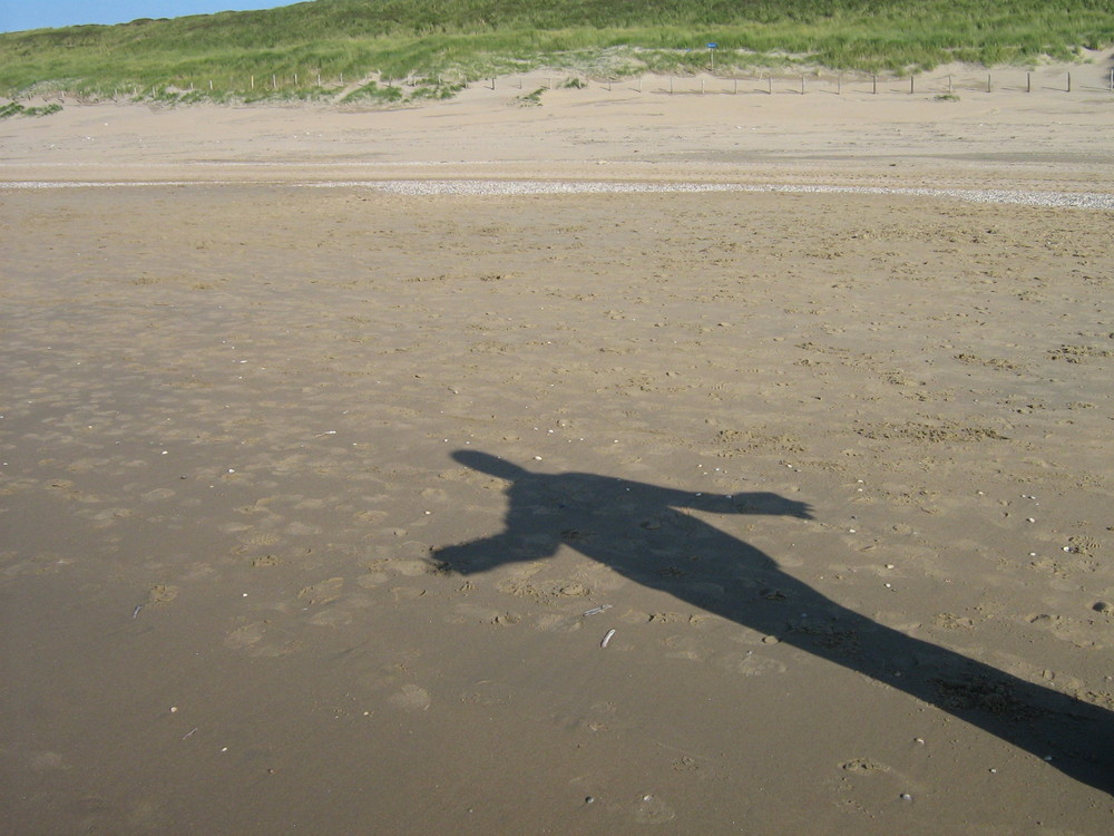 Eine Schattengestalt am Strand...