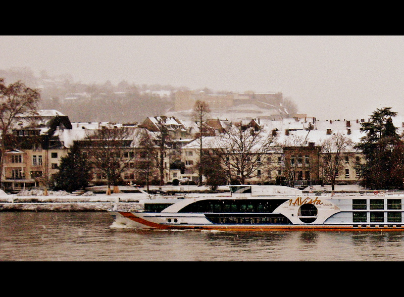 eine Schiffsreise im Winter