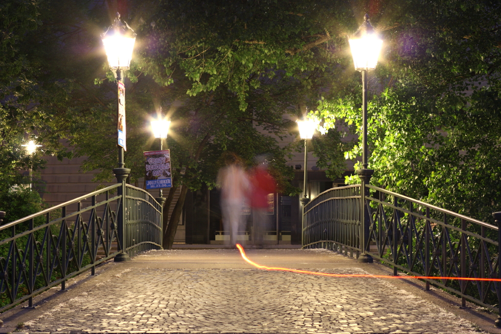 Eine Schlange auf der Brücke