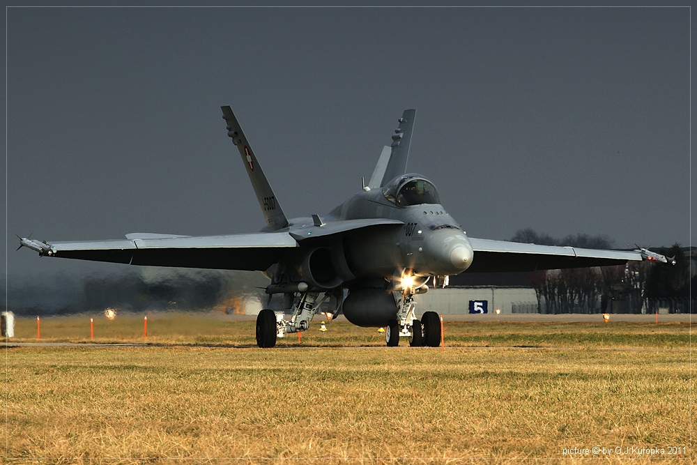 eine Schweizer F/A 18 Hornet @ WEF 2011