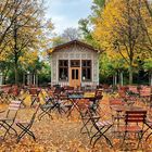 Eine schweizer Milchkuranstalt im Herbst