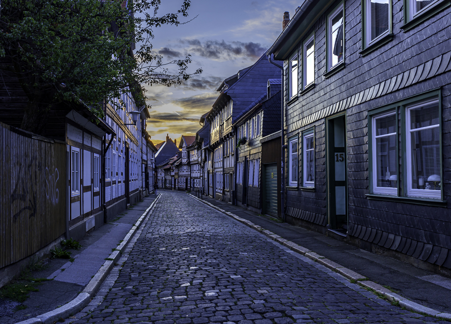 Eine Seitengasse in der Altstadt von Goslar