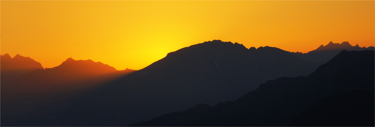 Eine Sekunde nach dem Untergang der Sonne