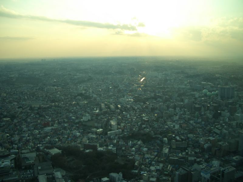 Eine Stadt bis zum Horizont