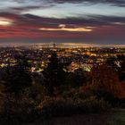 Eine Stadt im herbstlichen Nebelschleier