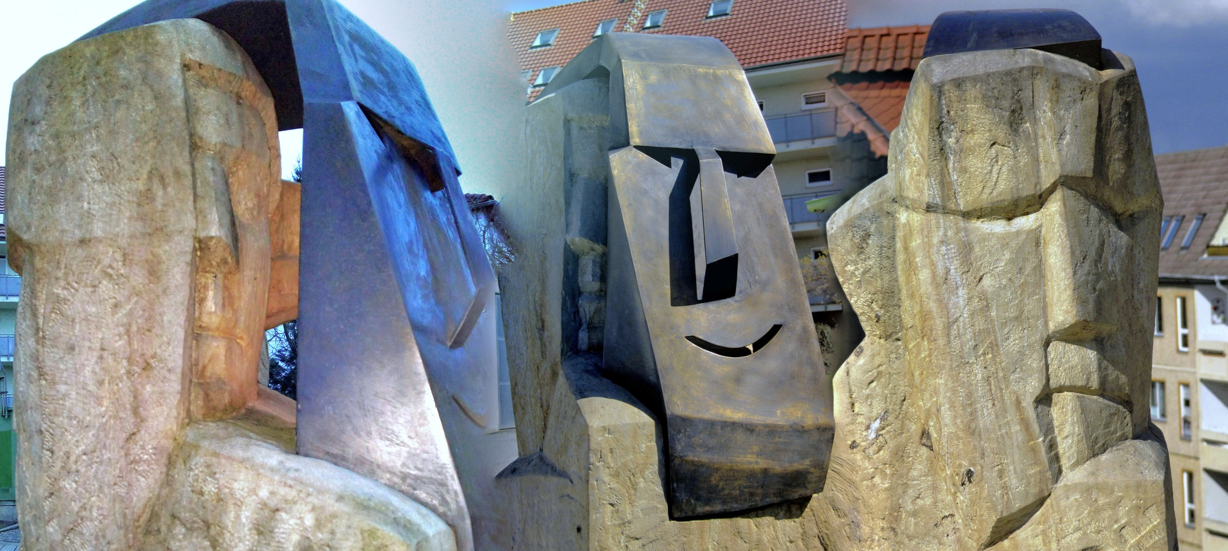 Eine Stele, drei Gesichter