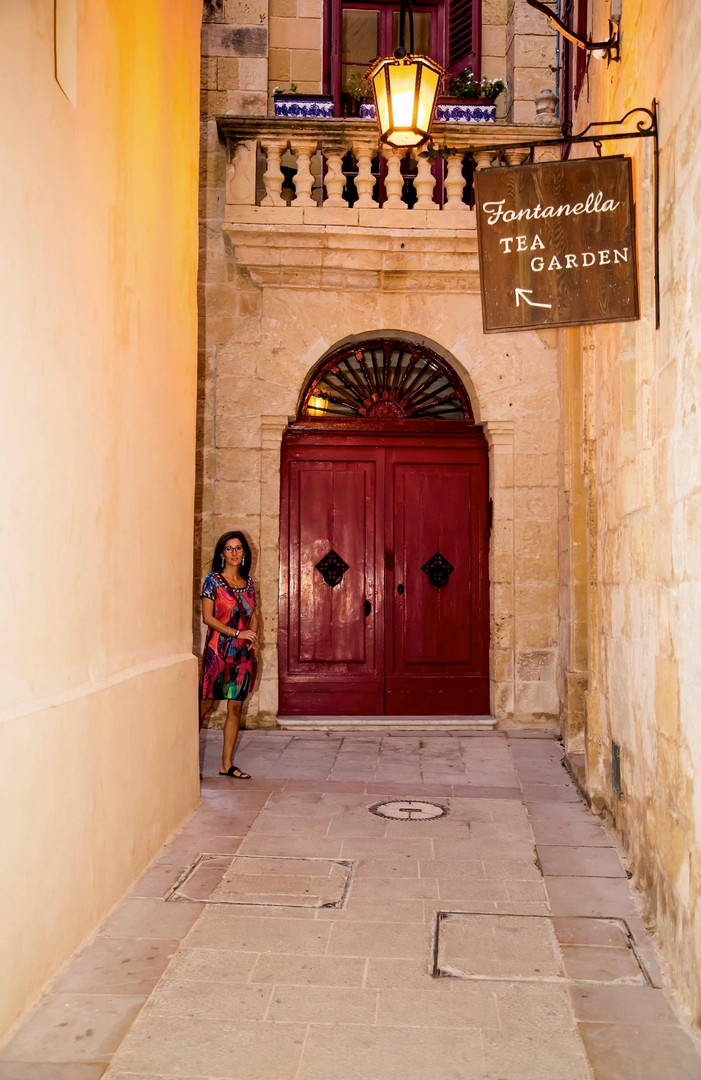 Eine stille Gasse in Mdina.