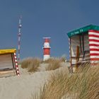 Eine Strandkorblandschaft incl. Leuchturm auf Borkum