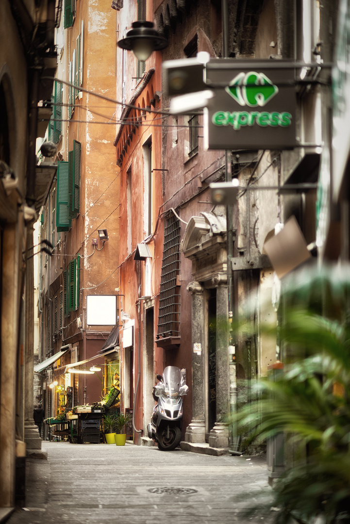 Eine Straße in Genua