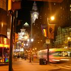 Eine Strasse in Philadelphia bei Nacht